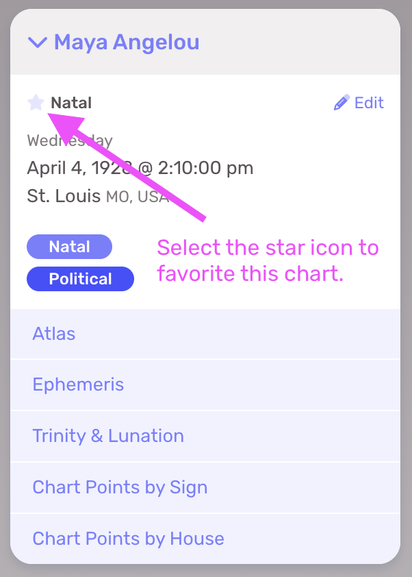 Info Panel showing Favorites star icon.